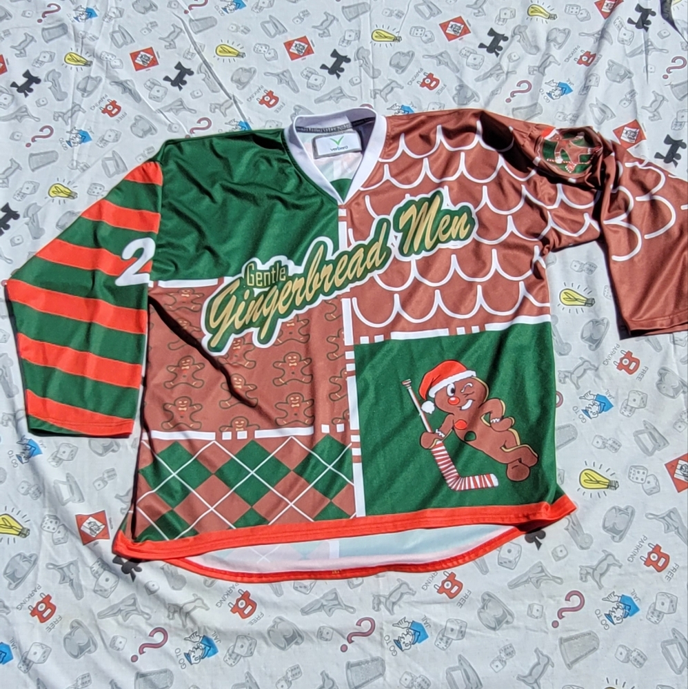 Verbero Gentle Gingerbread Men Hockey Jersey XXXL